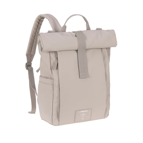 Lassig - Green Label - Diaper bag - Rolltop Up Backpack Taupe