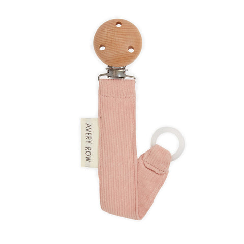 Avery Row - Pacifier clip - Pink Corduroy