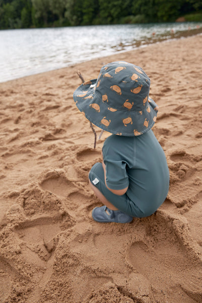 Lassig Swimwear - Sun Protection Bucket Hat - Crabs Blue