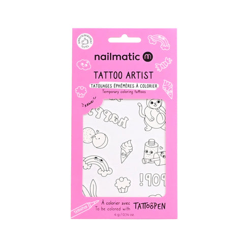 Nailmatic Kids- Temporary Coloring Tattoos - Kawai