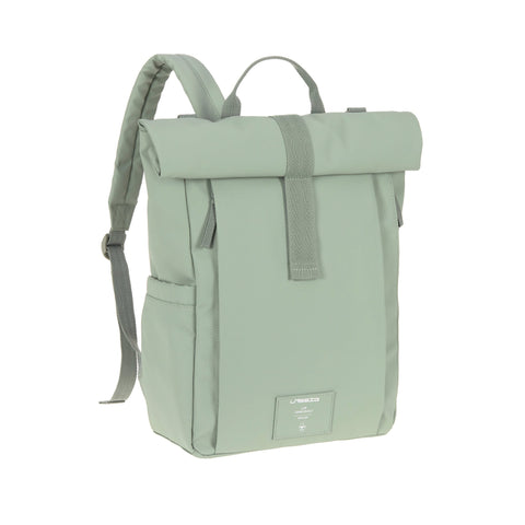 Lassig - Green Label - Diaper bag - Rolltop Up Backpack Silver Green