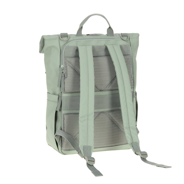 Lassig - Green Label - Diaper bag - Rolltop Up Backpack Silver Green