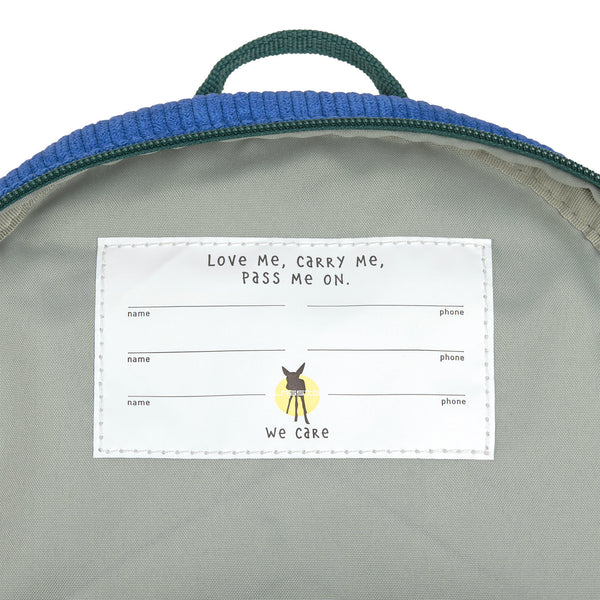 Lassig - Little Gang - Tiny Backpack Cord - Smile Blue