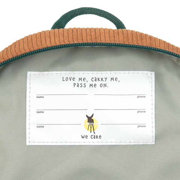 Lassig - Little Gang - Tiny Backpack Cord - Smile Camel