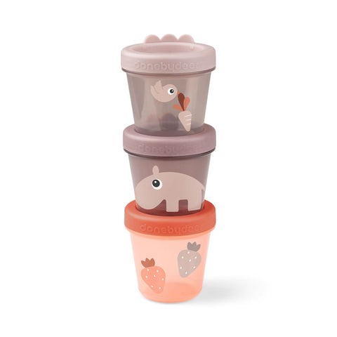 Done by Deer - Baby food container 3-pack Ozzo Powder