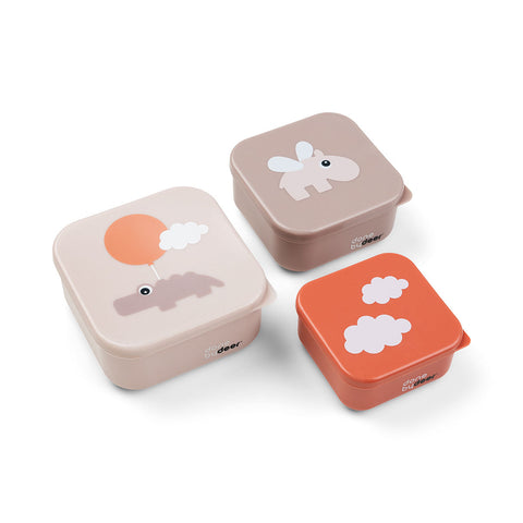 Done by Deer - Snack box set 3 pcs Happy clouds Powder