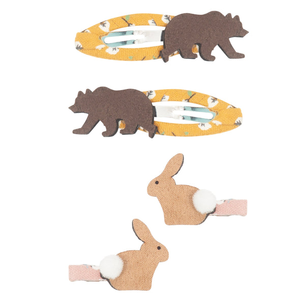 Mimi & Lula -  Bunny & Bear Clip Set