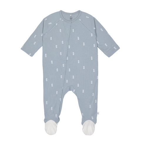 Lassig - 4kids - Pyjama with feet GOTS -  Cozy Colors Wear - Blocks light blue