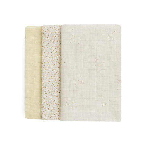 Avery Row - Muslin Squares- Set of 3 - Wild Chamomile