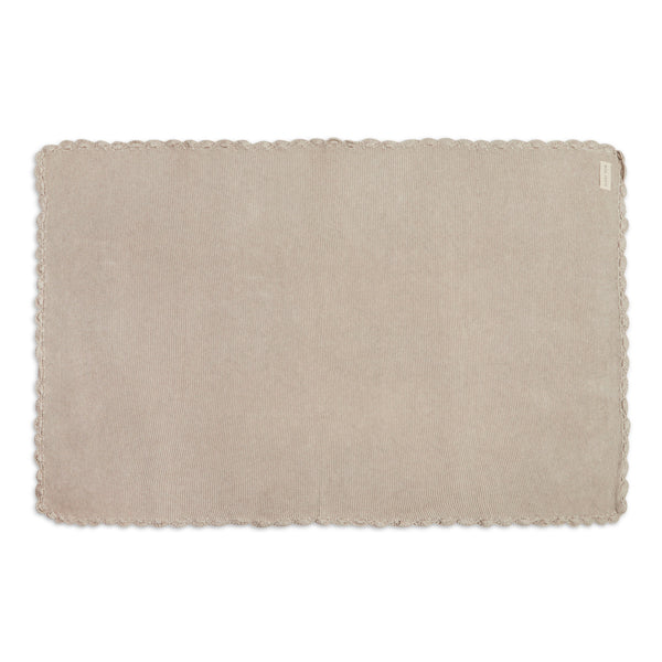 Avery Row - Scallop Knit Blanket - Stone