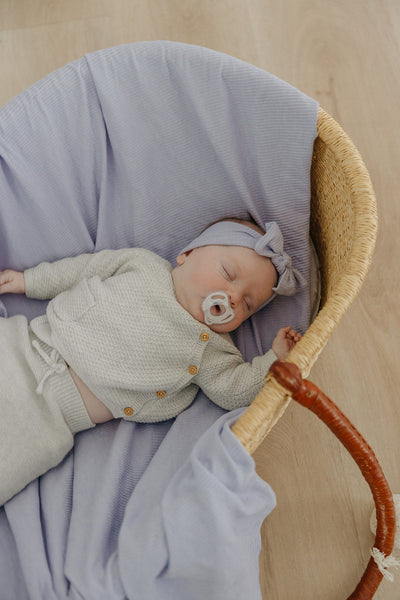 Copper Pearl - Periwinkle Ribbed Swaddle Blanket