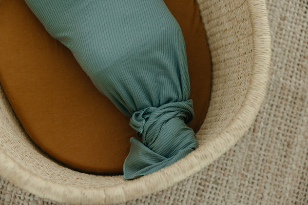 Copper Pearl - Moss Ribbed Swaddle Blanket