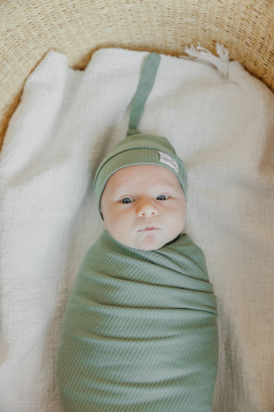 Copper Pearl - Clover Ribbed Swaddle Blanket