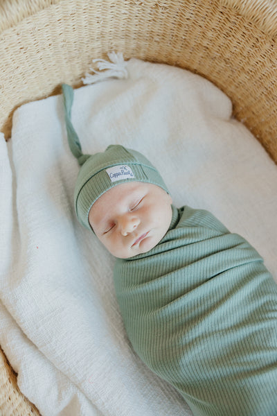 Copper Pearl - Clover Ribbed Swaddle Blanket