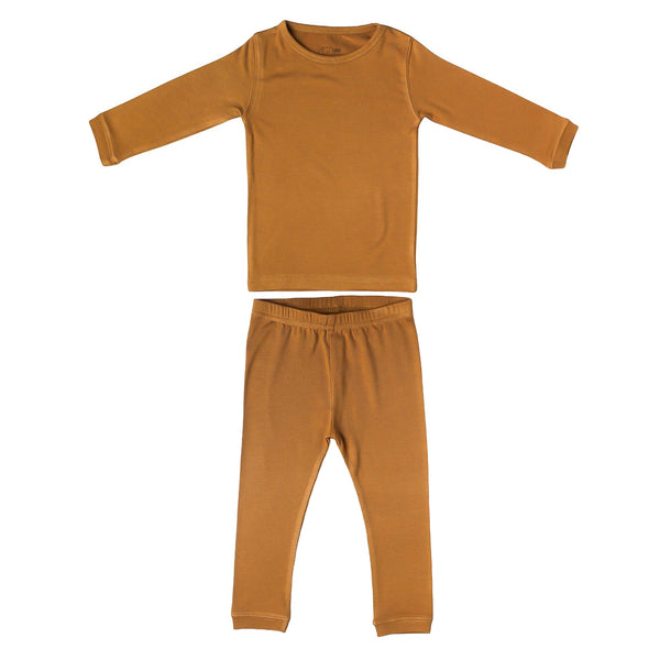 Copper Pearl - Camel 2pc Long Sleeve Pajama Set
