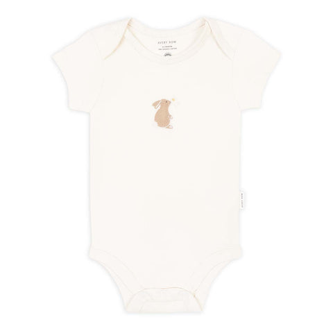 Avery Row - Embroidered Jersey Bodysuit - Bunny