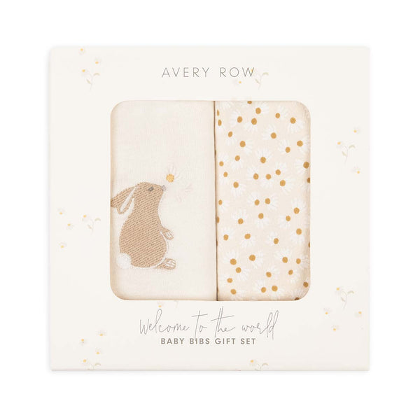 Avery Row - Baby Bibs Gift Set -Bunny / Wild Chamomile