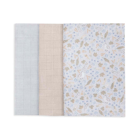 Avery Row - Muslin Squares- Set of 3 - Nature Trail