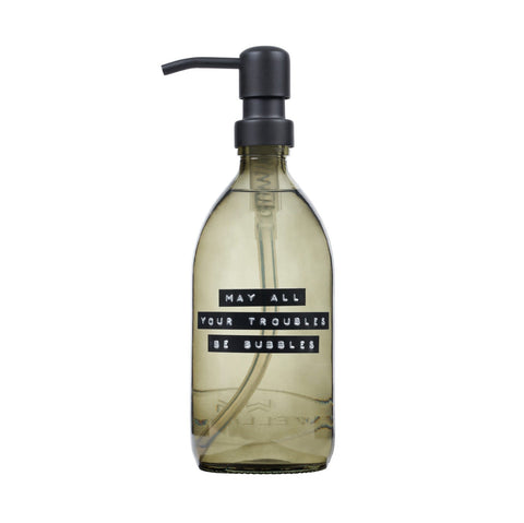 Wellmark - Hand Soap 500ml Black Amber - Black Pump - MAY ALL YOUR TROUBLES BE BUBBLES