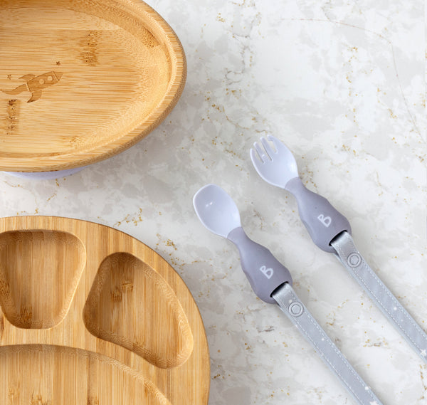 Bibado - Handi Cutlery - Attachable Baby Cutlery : Mist Two Pack