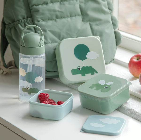 Done by Deer - Snack box set 3 pcs Happy clouds Green