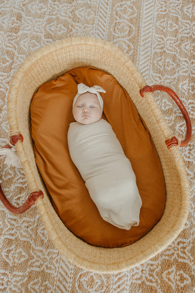 Copper Pearl - Moonstone Ribbed Swaddle Blanket