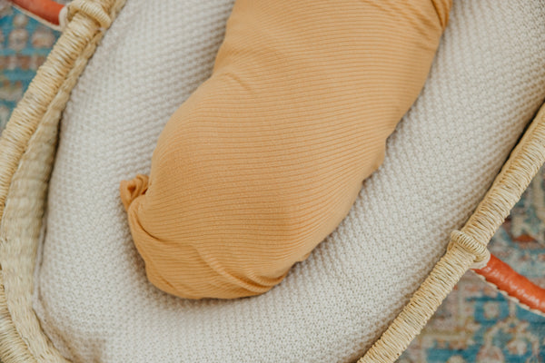 Copper Pearl - Dolce Ribbed Swaddle Blanket