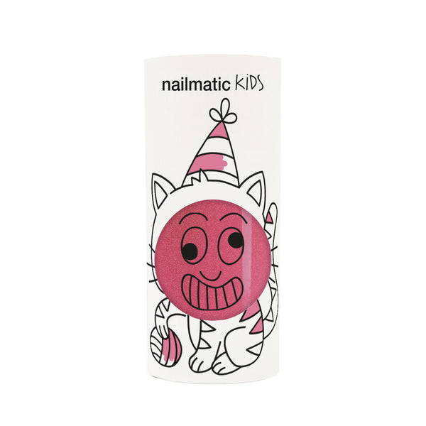 Nailmatic Kids- Water-based nail polish for kids- Kitty - Candy Pink Glitter