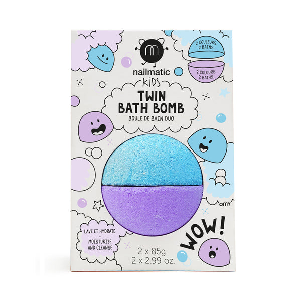 Nailmatic Kids- Twin Bath Bomb: blue + violet