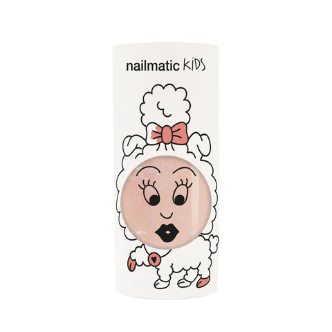 Nailmatic Kids- Water-based nail polish for kids- Peachy – Peach Glitter