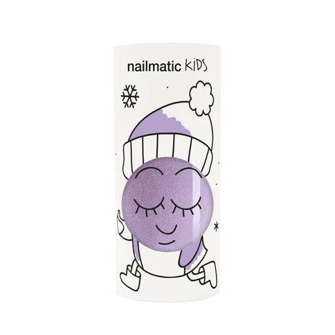 Nailmatic Kids- Water-based nail polish for kids- Piglou - Lilac Glitter