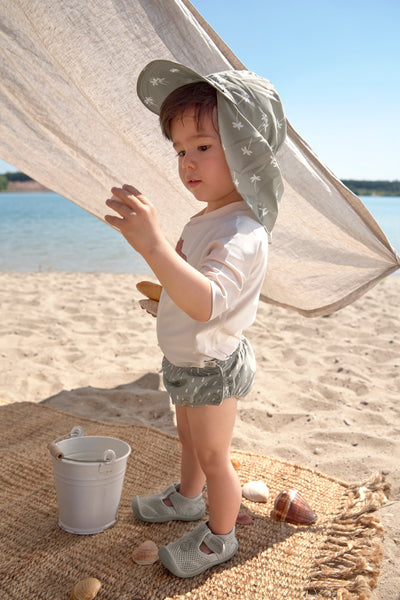 Lassig Swimwear - Sun Protection Flap Hat - Palms olive