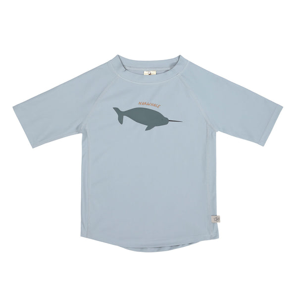 Lassig Swimwear - Short Sleeve Rashguard - Whale Light Blue