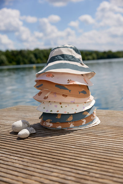 Lassig Swimwear - Sun Protection Bucket Hat - Whale Caramel – Kidz
