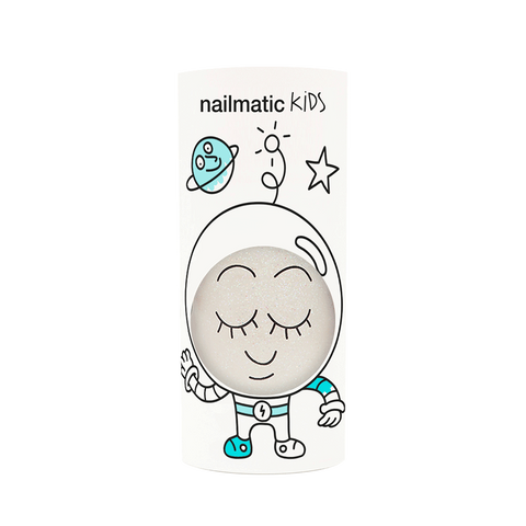 Nailmatic Kids- Water-based nail polish for kids- Super - White Glitter